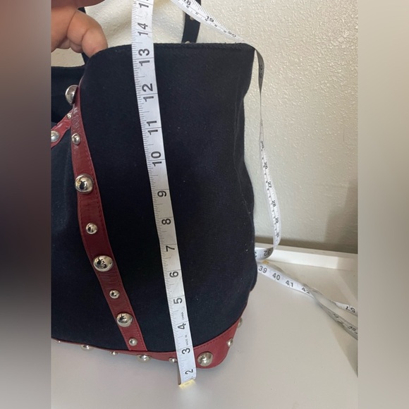 Vanessa Bruno CABAS MOYEN Tote Bag Navy Wool - Picture 4 of 7